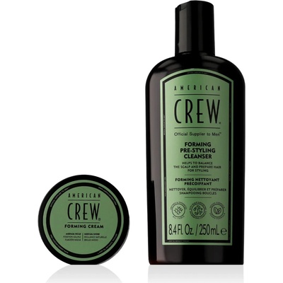 American Crew Forming Shampoo šampon pro nepoddajné a krepatějící se vlasy 250 ml + American Crew Forming Cream modelační krém pro muže 50 g kosmetická sada