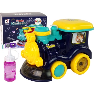 Lean Toys Bublifuk lokomotíva modrá