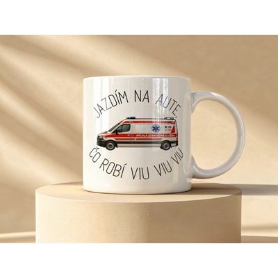 Cuply Keramická šálka Sanitka (Viu viu viu) 150 ml