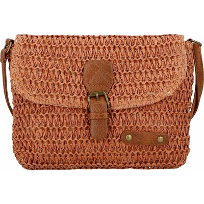Dámská pletená crossbody kabelka Olive Boho cihlově červená