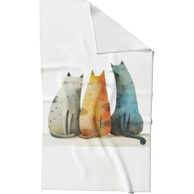 Takoy HT-00533 Rýchloschnúci uterák mačacie trio 50 x 90 cm