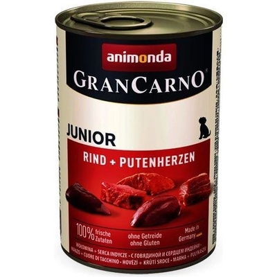 Animonda Gran Carno Original Junior hovězí a krůtí srdce 12 x 400 g