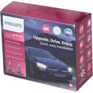 Philips Крушка LED, фар за мъгла PHILIPS H16/H8/H9, 12V, 20W, 6000K, 1800lm, 2 бр