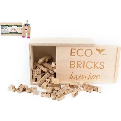 Teddies Stavebnice dřevěná 250ks v dřevěné krabičce