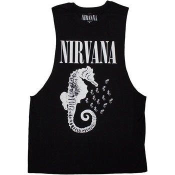 Nirvana Риза Seahorse & Logo Mono Unisex Black S (NIRVVEST89MB01)