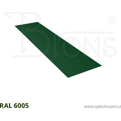 Brons Rovinný plech 500 x 2000 mm tmavě zelená
