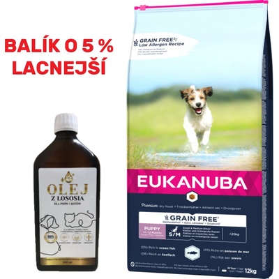 Eukanuba Puppy & Junior Large & Giant Grain Free Ocean Fish 12 kg