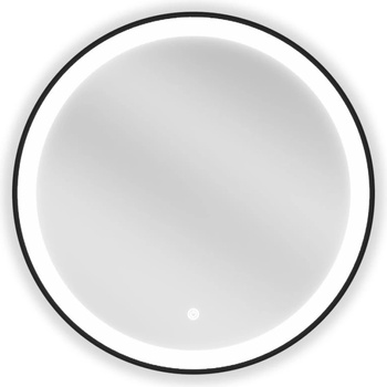 Mexen Esso осветено кръгло баняно огледало, 60 см, LED 6000K, анти конденз, черна рамка - 9825-060-060-611-70 (9825-060-060-611-70)