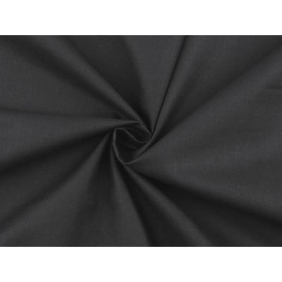 Prima-obchod Bavlněná látka / plátno jednobarevná šíře 220 cm, barva (27) černá