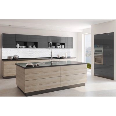 DIMEX ART Фототапет за кухня - бели тухли 350 x 60 см