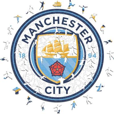 Fan-shop Dřevěné MANCHESTER CITY Crest 150 dielov