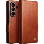 Qialino Кожен Калъф за Samsung Z Fold 8 Ultra, Qialino Leather Book Case, Светло Кафяв (5966012257913)