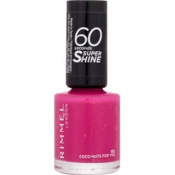 Rimmel 60 Seconds Super Shine бързосъхнещ лак за нокти 8 ml нюанс 152 Coco-Nuts For You