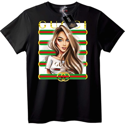NOONEBRAND Тениска Gucci Лого за Жени - M, White