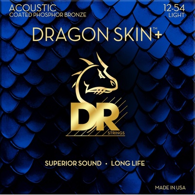 DR Strings Dragon Skin+ Coated Phosphor Bronze Light Струни за акустична китара (DAP-12)