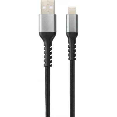 Кабел за зареждане, USB-A - Lightning, 3A, 1, 5 м, стоманено сив AVAX_CB401G (AVAX_CB401G)