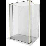 Mexen Kioto самостоятелна душ кабина 130 x 30 x 30 см, черна рамка, златна четкана - 800-130-030-222-55-70-030 (800-130-030-222-55-70-030)