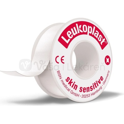 Leukoplast Skin sensitive náplasť na cievke 2,5 cm x 2. 6 m