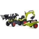 Detské šliapacie vozidlá Falk Šliapací traktor 2040CM Claas Arion 410 s nakladačom a vlečkou