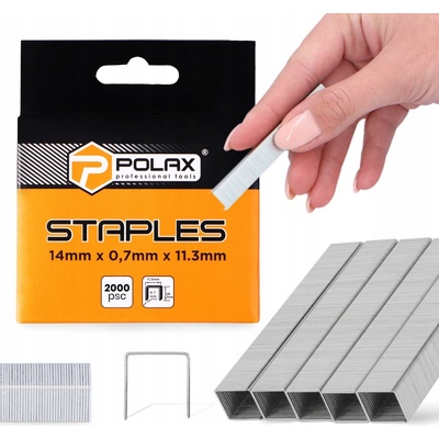 Polax 2000x Spinky ČALÚNNICKÉ 14 mm DO KLADIVA Zošívačky UNIVERZÁLNE Zásoba Odolné