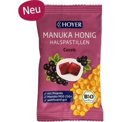 Hoyer Pastilky manuka med a černý rybíz 30 g