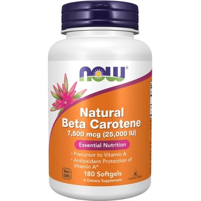 NOW NOW Natural Beta Carotene 25 000 IU, 180 Softgels