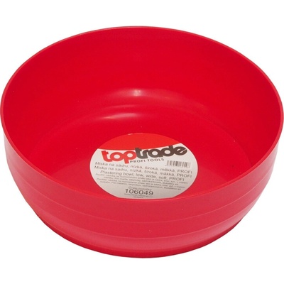 TOPTRADE miska plastová, nízká, široká, na sadru, mäkká, 50x150x125 mm,profi