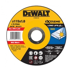 DEWALT диск за рязане от неръждаема стомана 115 x 1 x 22.23 мм DT3442 (DT3442)