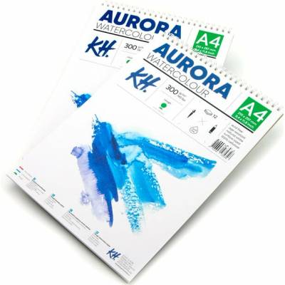 Aurora Akvarelový blok rough so špirálou 12 listový A4