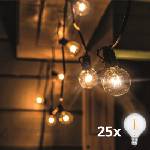 Brilagi - LED външна декоративна гирлянда GIRLANDA 25xE12 20m черна IP44 топла бяла светлина (BG0667)