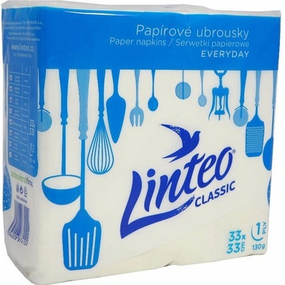 Linteo Classic papírové ubrousky 1v 130g 33x33cm