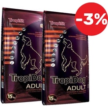 Tropidog Super Premium Adult Medium & Large kuracie mäso s lososom 2 x 15 kg