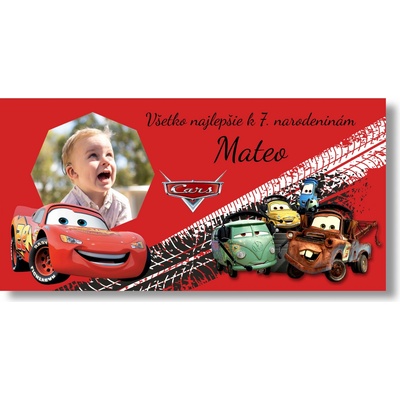 Personal Narodeninový banner s fotkou - Autá Rozmer banner: 130 x 65 cm
