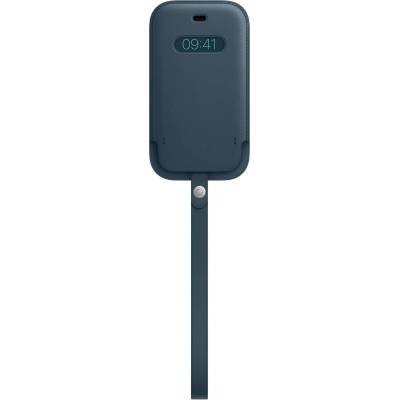 Apple iPhone Leather Sleeve with MagSafe - оригинален кожен калъф за iPhone 12 mini (син)