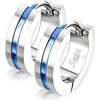 Steel Edge náušnice chirurgicka oceľ 3517 modrá