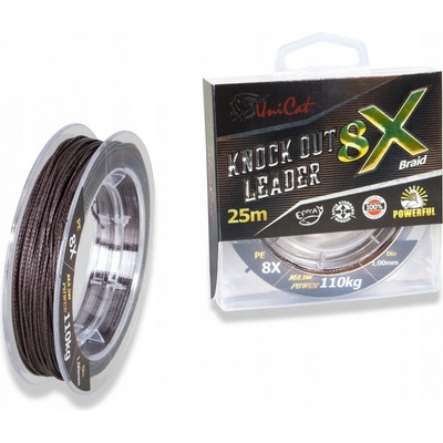 Uni Cat Šňůra na Návazce Knock Out Leader 8-X 25m 1,10mm 125kg