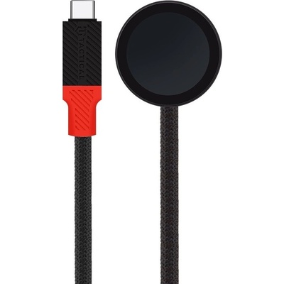 Tactical USB-C кабел с магнитен конектор за зареждане на Apple Watch (100 см) - Tactical Recce 3: 20 Apple Watch Inductive Cable (черен-червен) (57983120462)