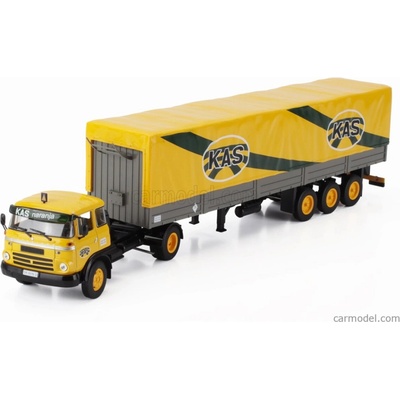 Edicola Barreiros Super Azor Truck Telonato Kas Transports 1967 Without Card Box Žlutá 1:43
