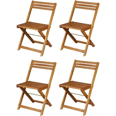 LIVARNO home Skládací židle Sevilla, akácie, 4 kusy