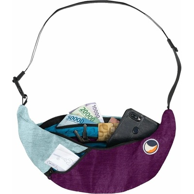 Ticket To The Moon Upcycled Sling Bag Plum / Cloud