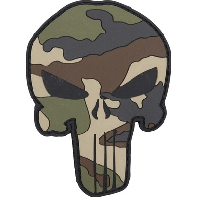 101INC Nášivka PUNISHER velcro 3D plastová FRENCH CAMO