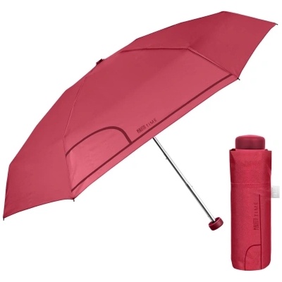 Дамски мини сгъваем неавтоматичен чадър Perletti Time 26356, Червен