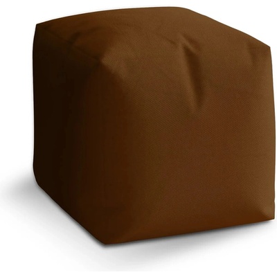 Sablio Taburet Cube Hnědá - 50x50x50 cm