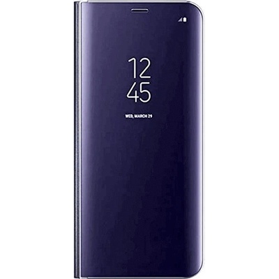Pouzdro SES Zrdcadlové plastové flip obal Samsung Galaxy S22 Ultra 5G - modré