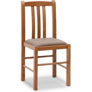 TopMebel Трапезен стол Derry TopMebel от масивна букова дървесина в цвят орех 42x42x90cm