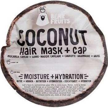 Bear Fruits Coconut Hair Mask + Cap 20 ml sada maska na vlasy Coconut Hair Mask 20 ml + čepice na vlasy