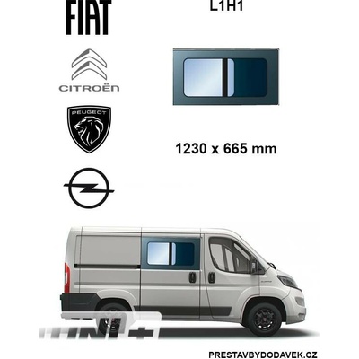 Boční pravé posuvné okno L1H1 | Citroen Jumper / Peugeot Boxer / Fiat Ducato / Opel Movano