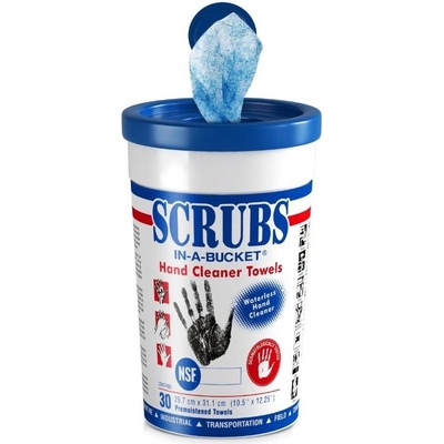 Scrubs In A Bucket DY42230, čistiace utierky na ruky v plastovom vedierku 30 ks
