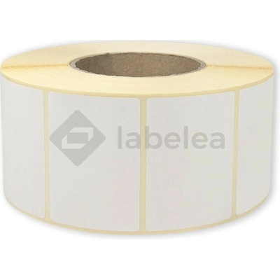 Labelea Samolepiace TERMO etikety 70x50 mm biele papierové, 2500 etikiet na rolke, Farba etikiet Biela, Vnútorný priemer dutinky 76 mm ETM070050W025V