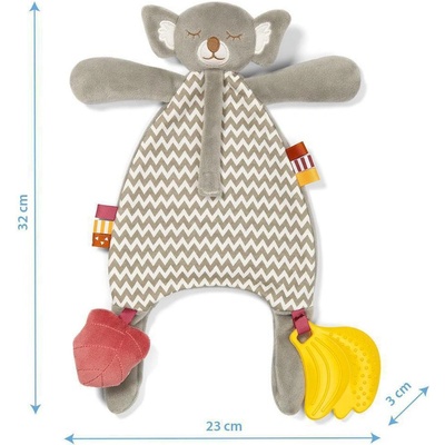 BabyOno prítulníček s pútkom na cumlík Skinny Mate Saul sivá